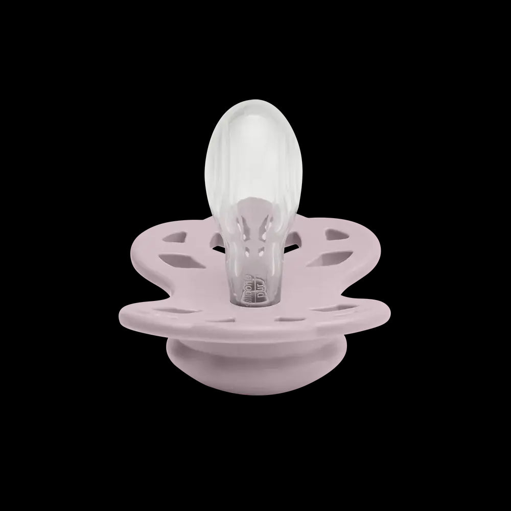 Infinity Symmetrcial Silicone Soother 2pk - Blossom/Dusky Lilac