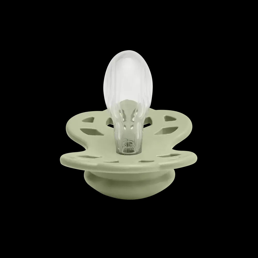Silicone Infinity Symmetrical Soother 2pk Ivory/Sage