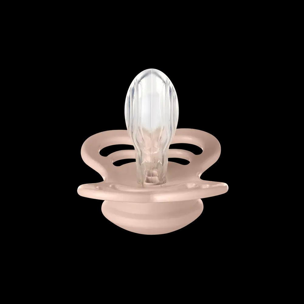Silicone Supreme Symmetrical Soother 2pk Ivory/Blush