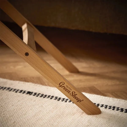 Organic Knitted Moses Basket, Mattress & Natural Foldable Stand Set