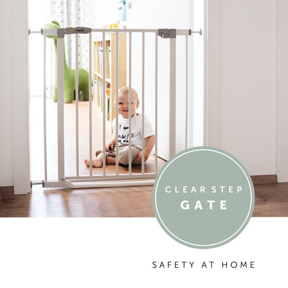 Clear Step Gate - White