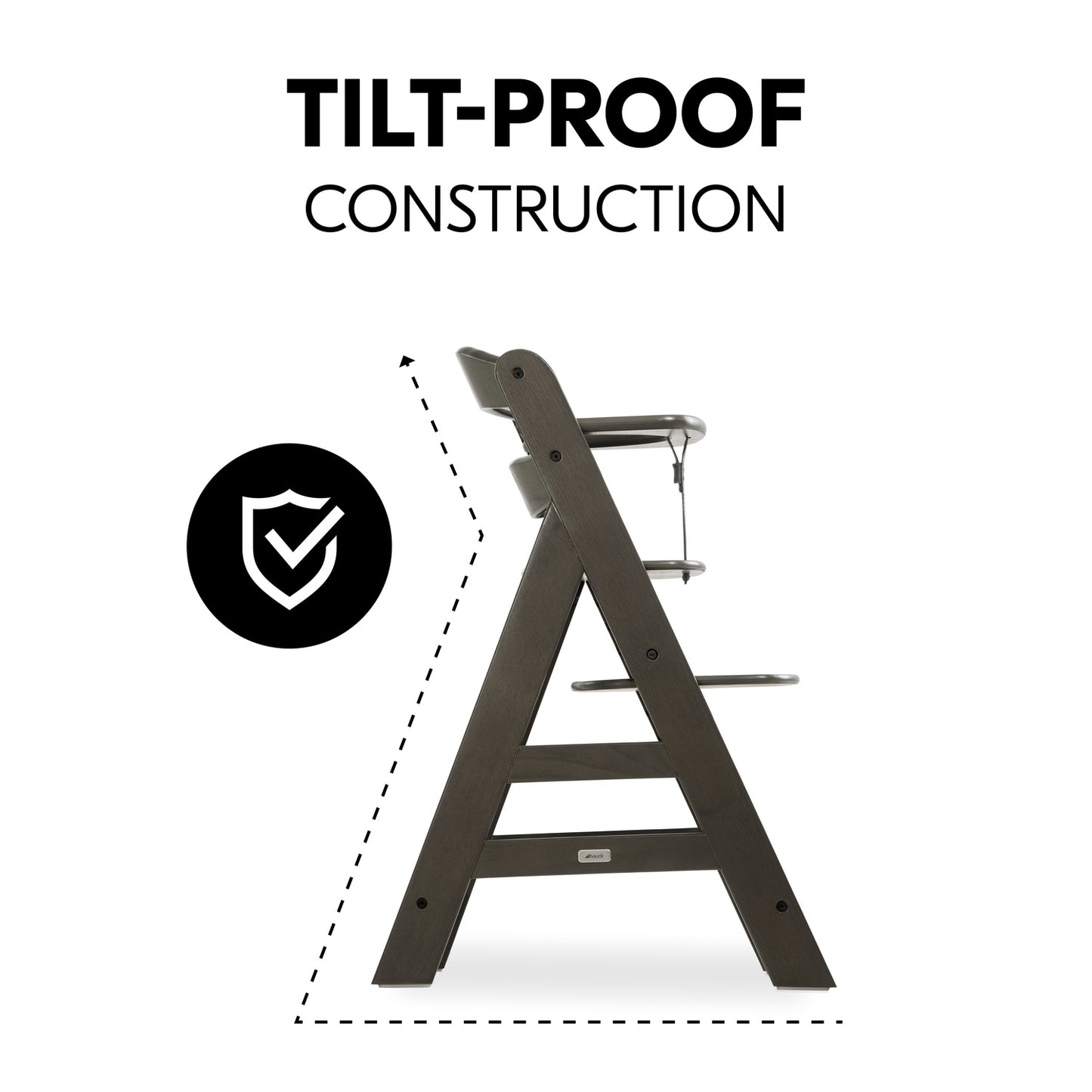 Alpha+ Select Wooden Highchair (6mths+) - Charcoal
