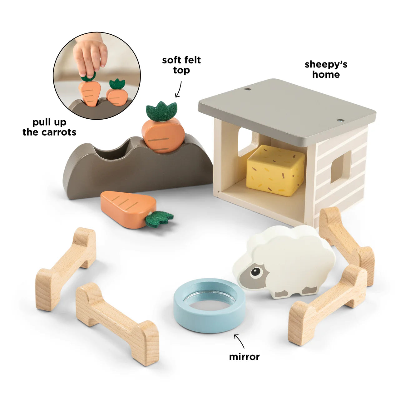 Tiny Farm Wooden Play Set - Sheepy