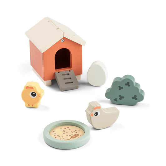 Tiny Farm Wooden Play Set - Clucky