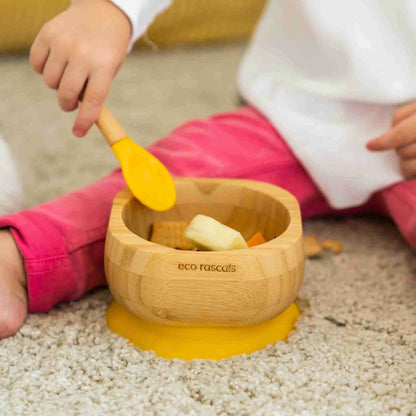 Bamboo Suction Bowl and Spoon set