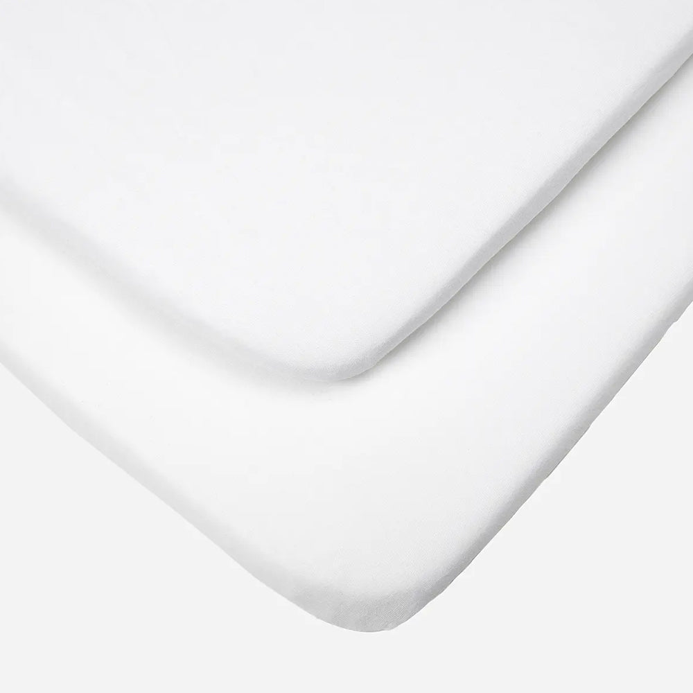 Fitted Cozee Crib Sheets 2pk - White