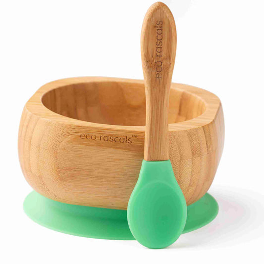Bamboo Suction Bowl and Spoon set