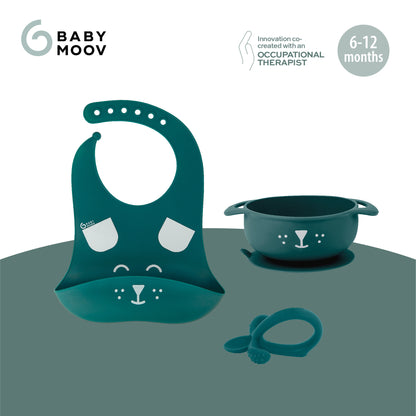 First'isy Silicone Bowl, Feeder & Bib Set (6-12m) - Dog