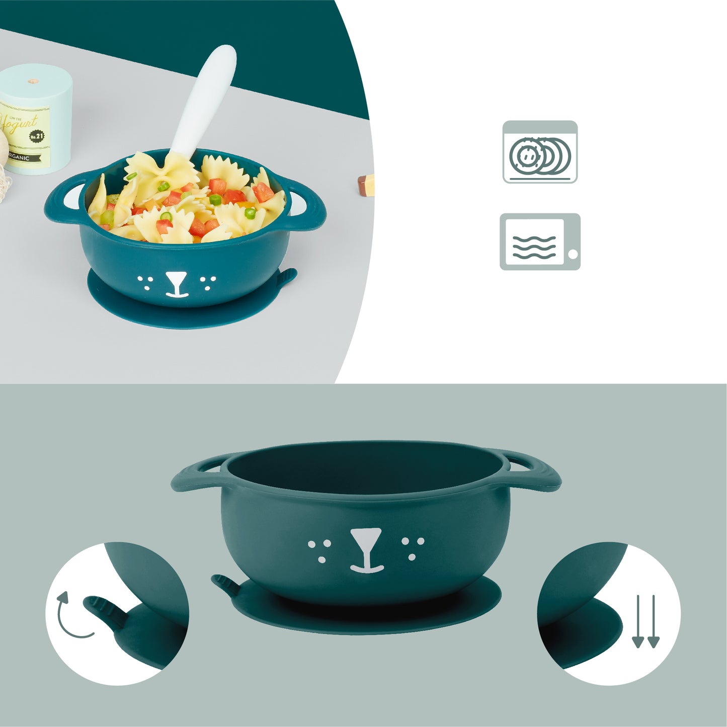 Tast'isy Silicone Bowl & Spoon Set (15-24m) - Dog