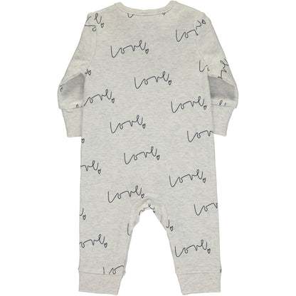 Love All Over Print Organic Baby Grow