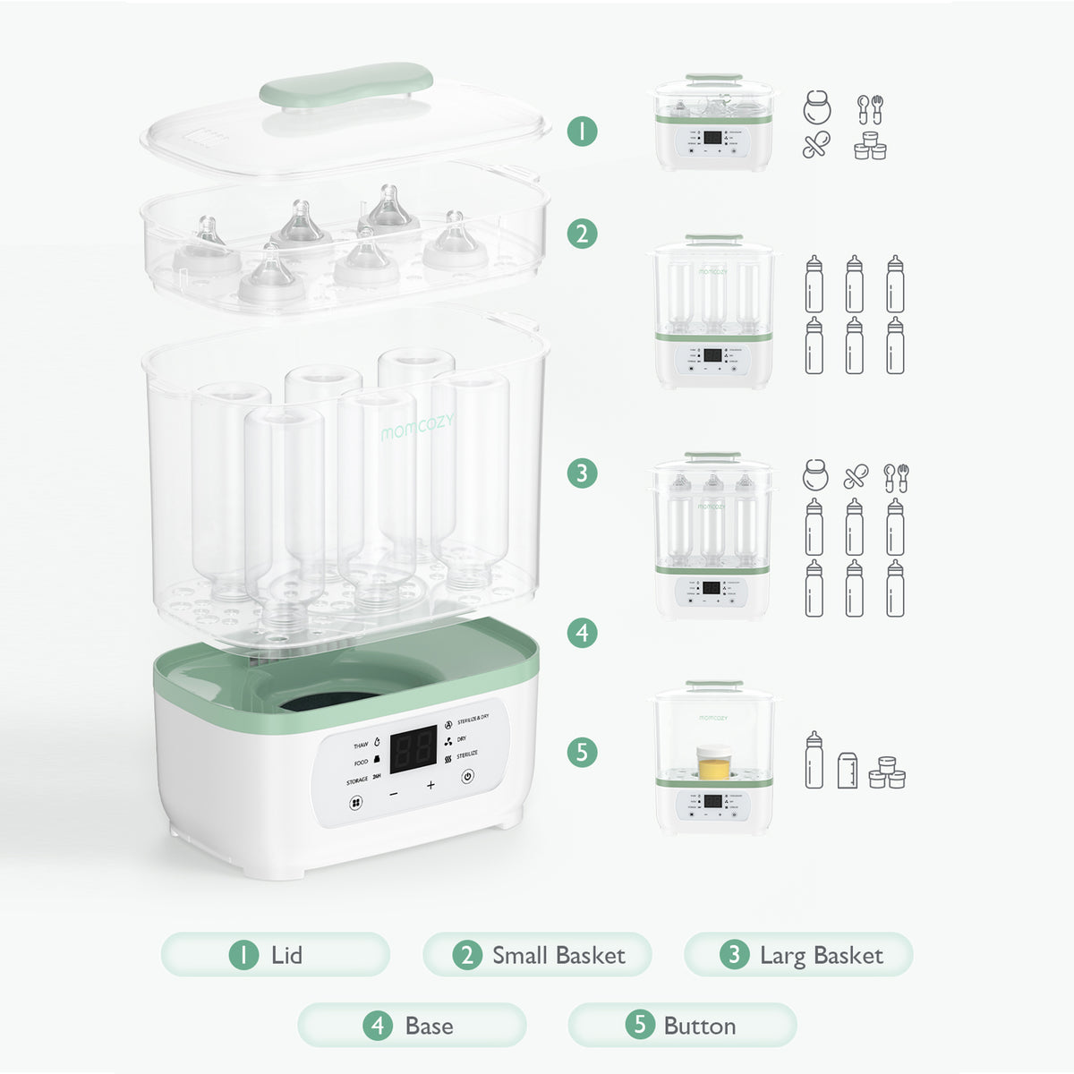 8-in-1 Baby Bottle Steam Steriliser