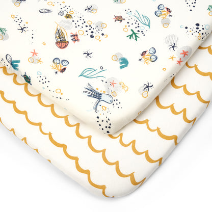 CoZee Fitted Crib Sheets 2pk