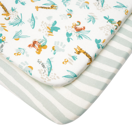 CoZee Fitted Crib Sheets 2pk (Ex Display)