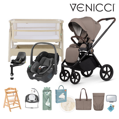 Claro 2 - 2in1 Essential Bundle, Maxi Cosi Pebble 360 & Familyfix 360 Base Newborn Bundle