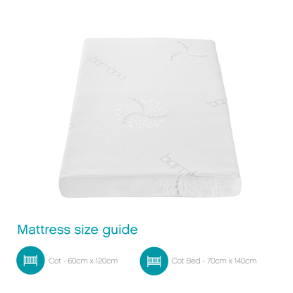 Natural Coir Fibre Cot Bed Mattress - 140 x 70 cm
