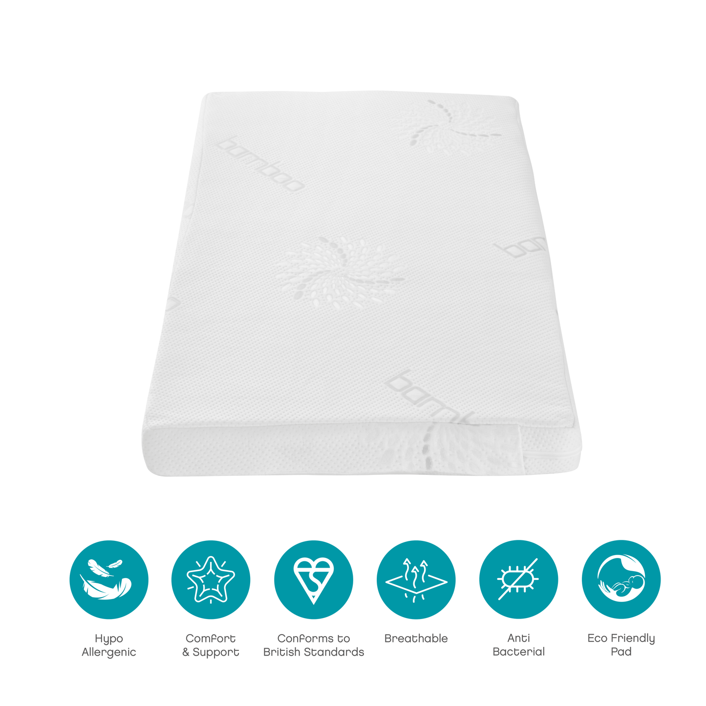 Natural Coir Fibre Cot Bed Mattress - 140 x 70 cm