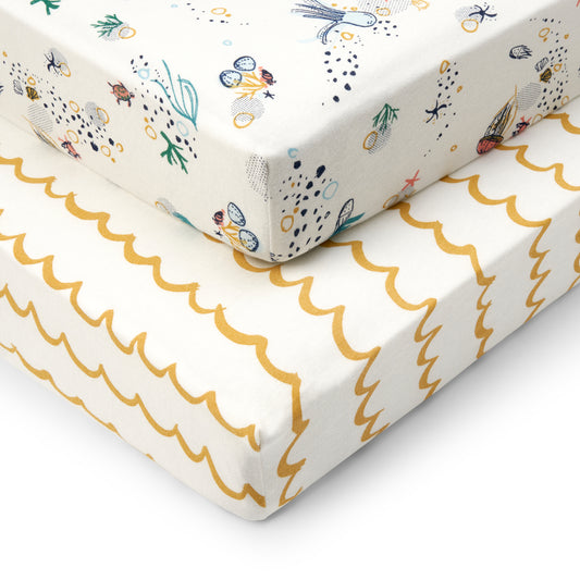 Fitted Cot Bed Sheets 2pk