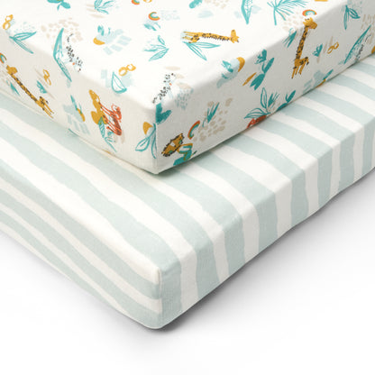 Fitted Cot Sheets 2pk