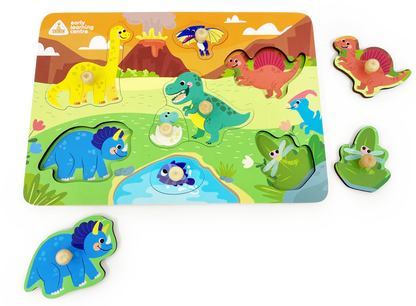 Wooden Dinosaur Peg Puzzle