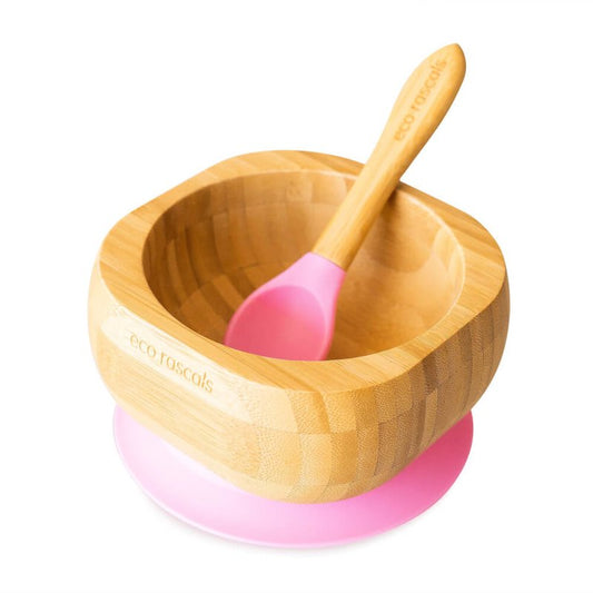 Bamboo Suction Bowl and Spoon set