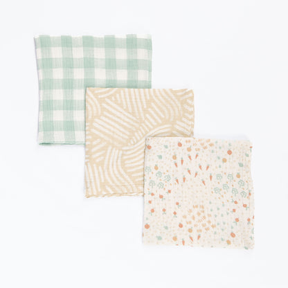 Large Muslin Square Swaddles 3pk