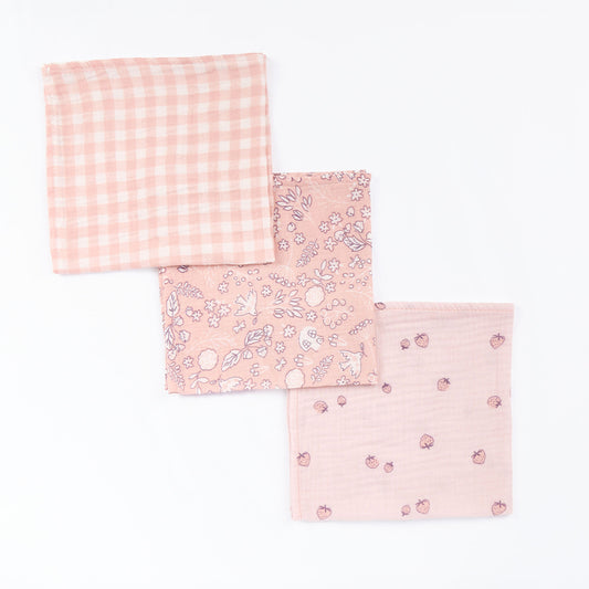 Large Muslin Square Swaddles 3pk