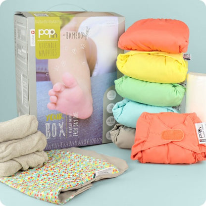 Pop-In Middle Box Nappies - Pastel