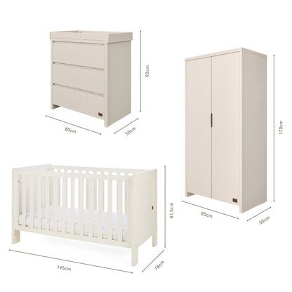 Origin Alba and Origin Modena 3 Piece Nursery Furniture Set