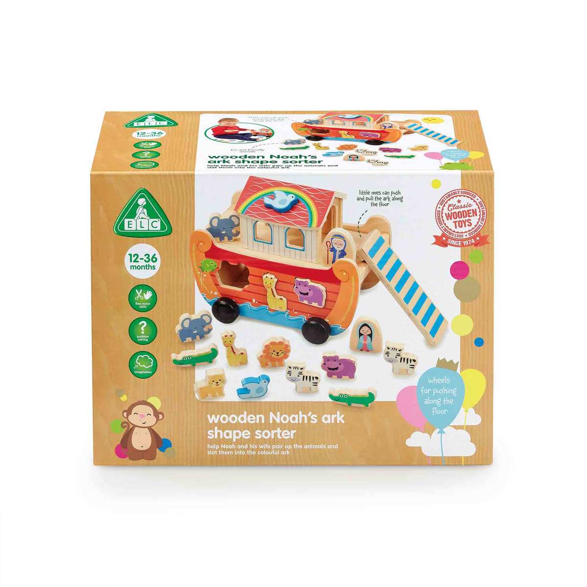 Wooden Noah's Ark Shape Sorter