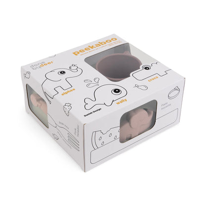 peekaboo dinner set - deer friends - powder