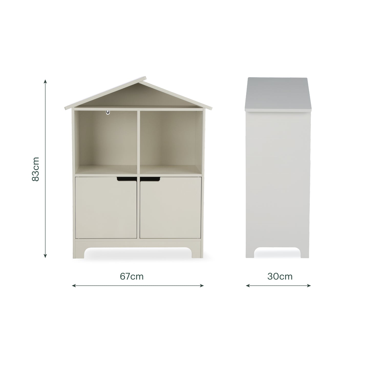Play House Bookcase - Pebble