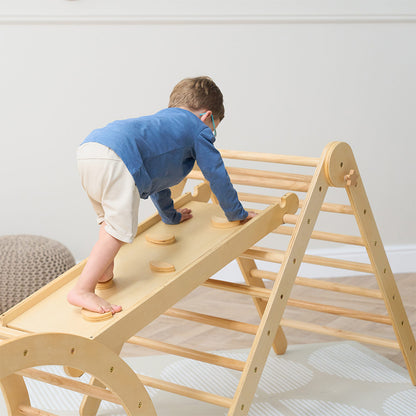 Scala 3 in 1 Pikler Climbing Frame with Climbing Wall