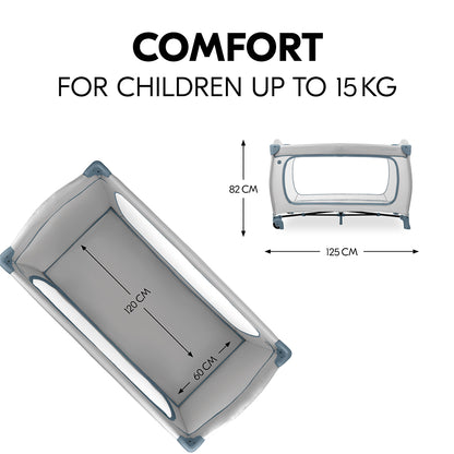 Sleep N Play Go Plus Travel Cot - Dusty Blue