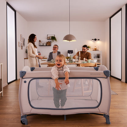 Sleep N Play Go Plus Travel Cot - Dusty Blue