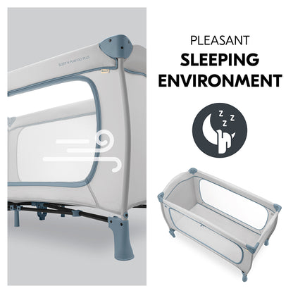 Sleep N Play Go Plus Travel Cot - Dusty Blue