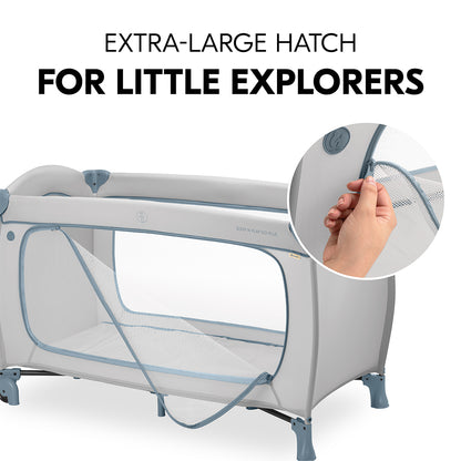 Sleep N Play Go Plus Travel Cot - Dusty Blue