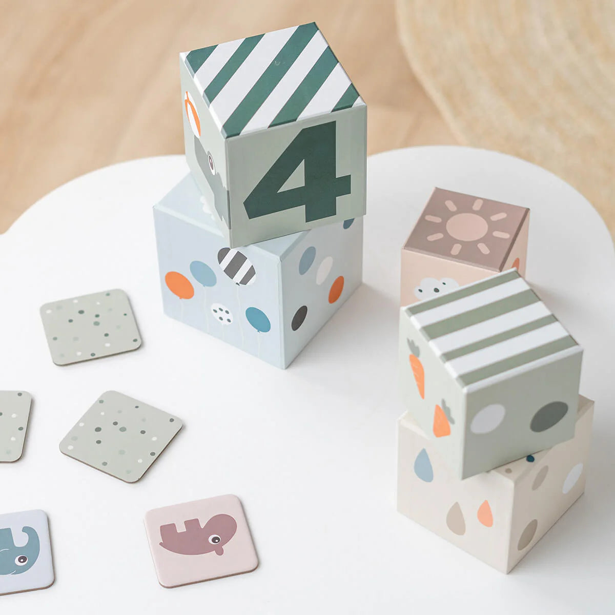 Stacking Cubes 5pcs - Deer Friends