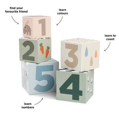 Stacking Cubes 5pcs - Deer Friends
