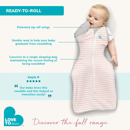 Swaddle Up™ Transition Bag 1 Tog - Grey Stripe