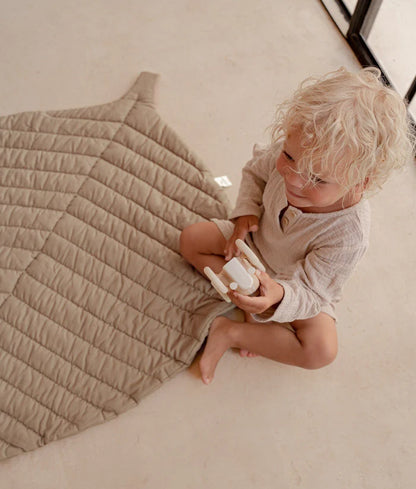 Organic Leaf Mat - Tan