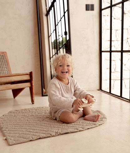 Organic Leaf Mat - Tan