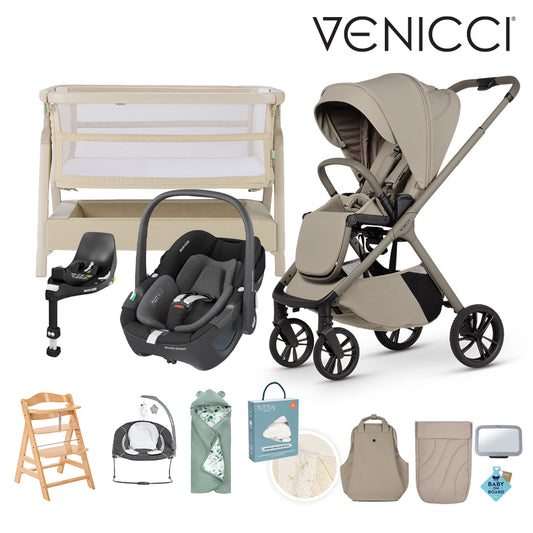 Tila 2in1 Essential, Maxi Cosi Pebble 360 & Familyfix 360 Base Newborn Bundle