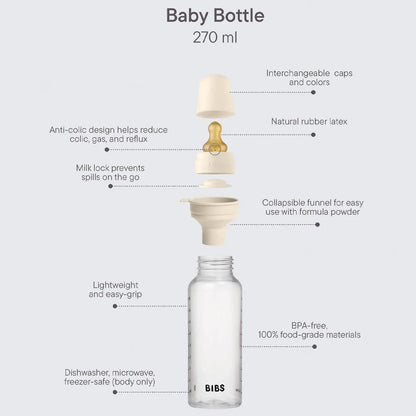 Baby BPA-Free PP Bottle Set 2pk Latex 270ml - Ivory