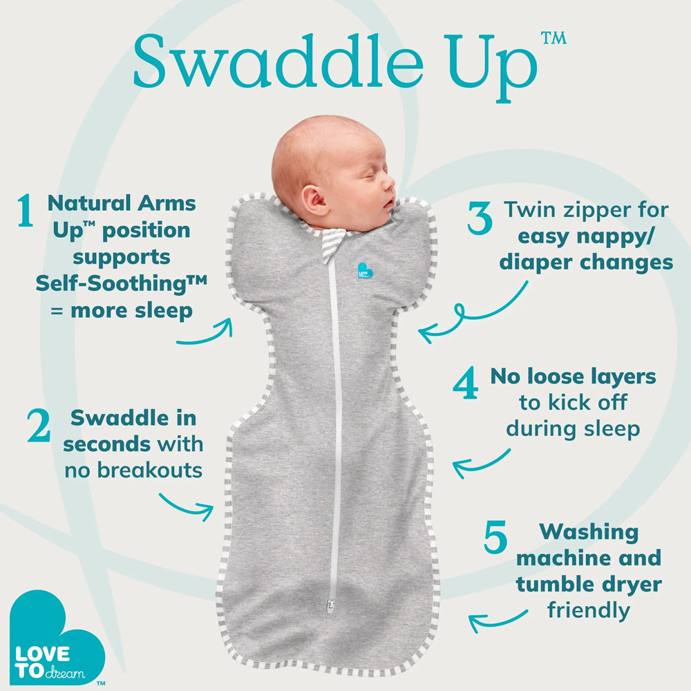 Swaddle Up™ Stage 1, Warm Quilted Cotton 2.5 Tog - Dreamer Olive