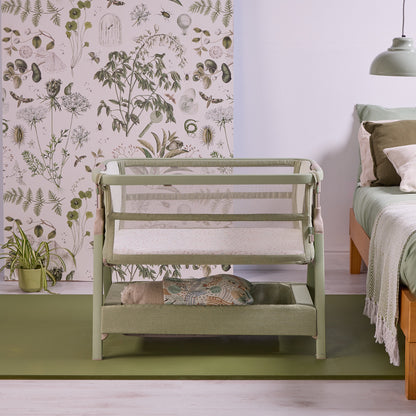 green bedside-crib-cozee-zen-tutti-bambini-kaliedy