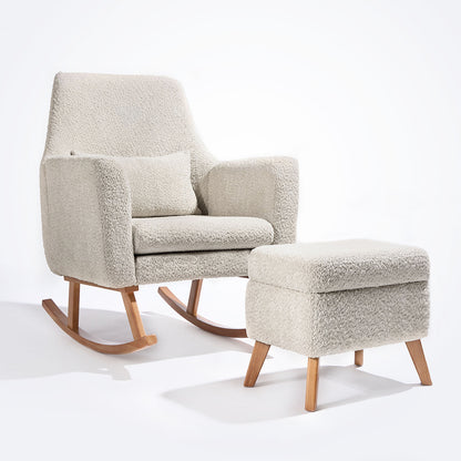 Oscar Luxe Rocking Chair & Footstool
