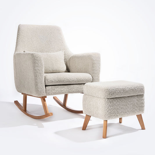 Oscar Luxe Rocking Chair & Footstool