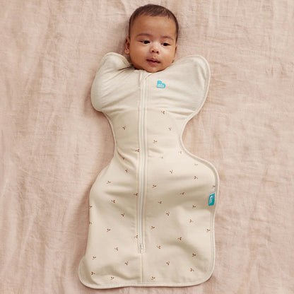 Swaddle Up™ Stage 1 Cotton Fleece 1.5 Tog - Oatmeal Twigs