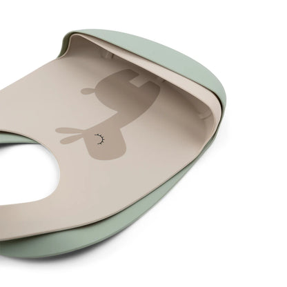 Silicone Bib 2pk - Lalee - Sand & Green