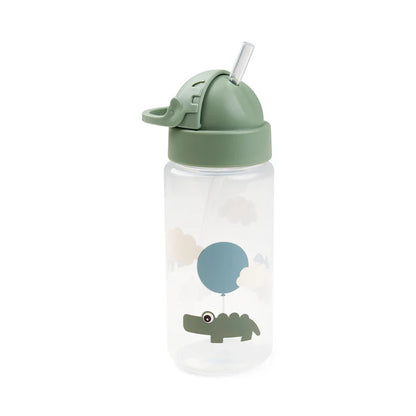 Straw Bottle - Happy Clouds - Green